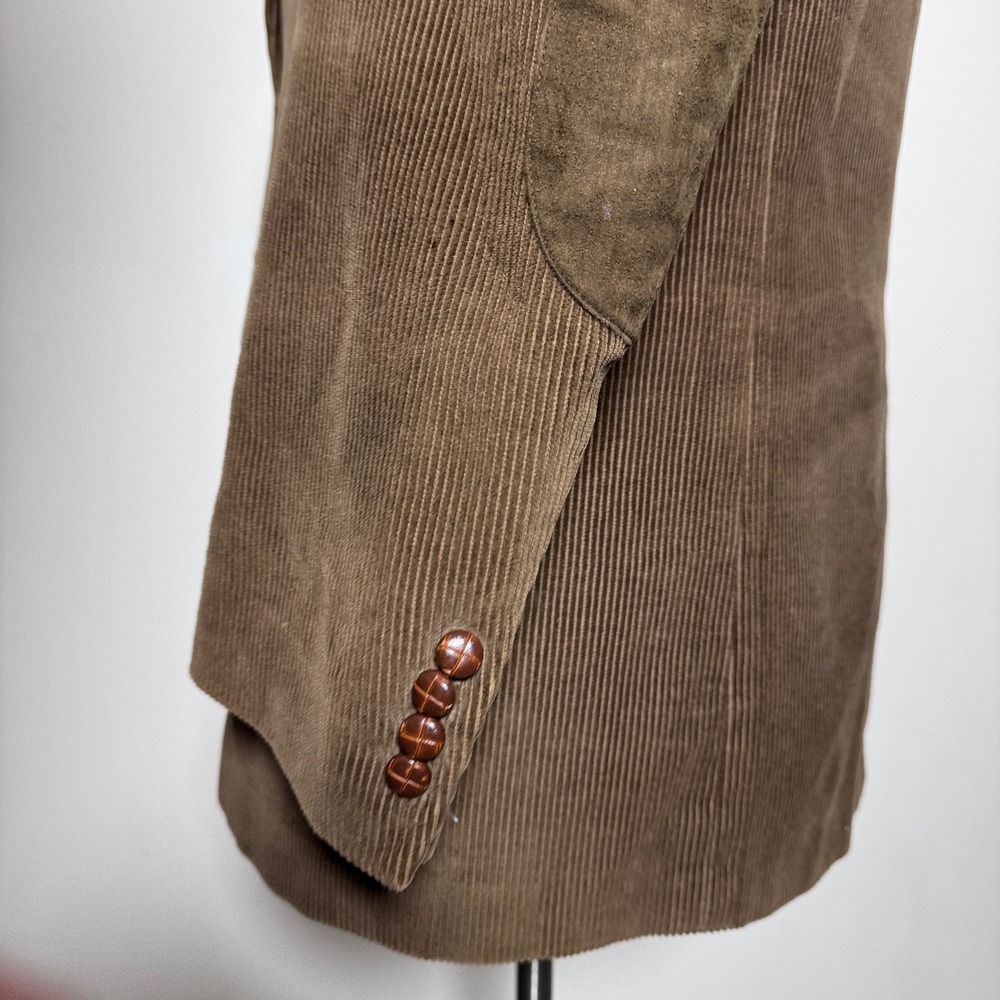 Lauren Ralph Lauren Sport Coat Mens 43L Brown Corduroy Elbow Patches Blazer - Picture 2 of 6